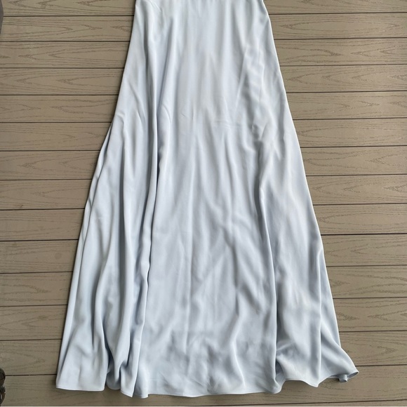 Adrianna Papell Elegant Maxi Dress Baby Blue Bridesmaid Flowy 8 - Picture 5 of 14